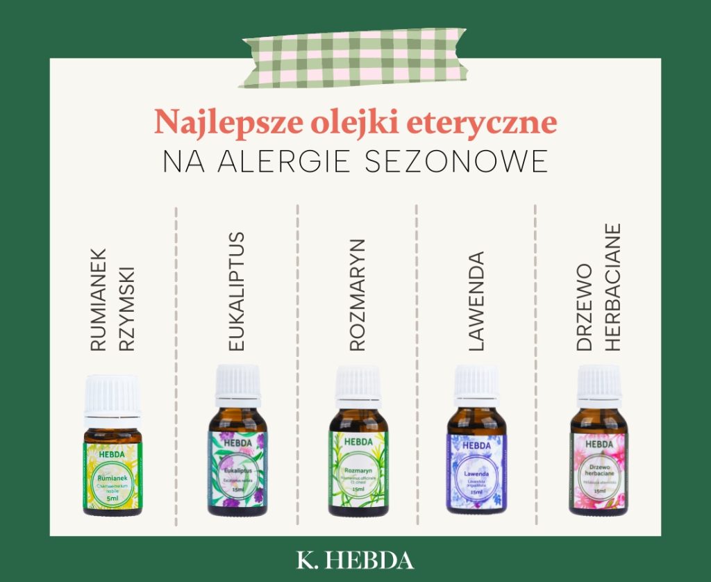 Infografika - Najlepsze olejki eteryczne na alergie sezonowe