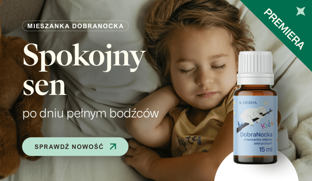 Śpiące dziecko i mieszanka DobraNocka